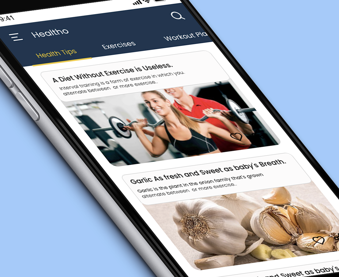 Health Fitness tracking App